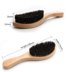 JEYGO wooden clothes brush with natural bristles, designed for effective fabric and surface cleaning.