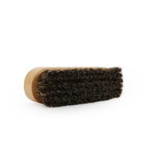 Bamboo shoes wash brush with dense natural bristles, used as a shoe washer brush and shoe shine brush for cleaning and buffing.