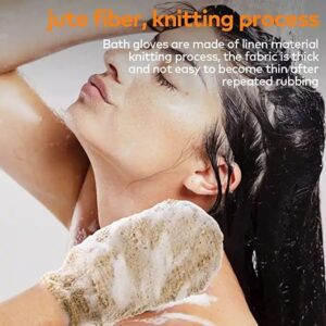 Jute spa gift set including bath gloves and exfoliating pads, suitable for baby bath supplies and gentle daily cleansing.