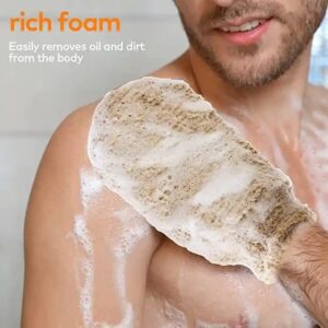 Jute spa gift set including bath gloves and exfoliating pads, suitable for baby bath supplies and gentle daily cleansing.