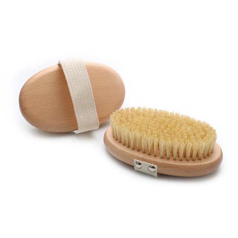 Jeygo boar bristle bathing body brush, designed for exfoliation and improving skin health.