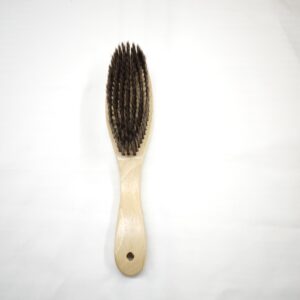 JEYGO horse hair brush with wooden handle, designed for gentle coat and garment cleaning.