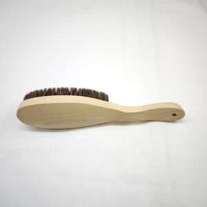 JEYGO horse hair brush with wooden handle, designed for gentle coat and garment cleaning.