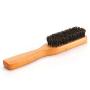 JEYGO horse hair hat brush with wooden handle, designed for gentle clothes and fabric cleaning.