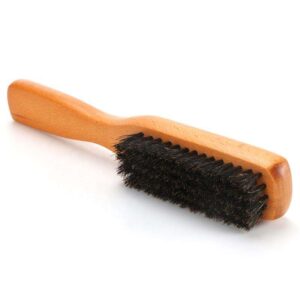 JEYGO horse hair hat brush with wooden handle, designed for gentle clothes and fabric cleaning.