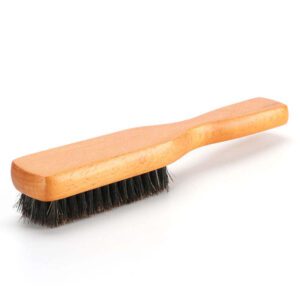 JEYGO horse hair hat brush with wooden handle, designed for gentle clothes and fabric cleaning.