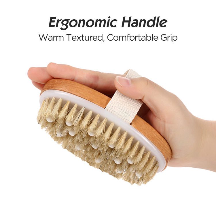 Wild boar bristle bamboo body brush - Image 2