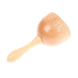 Wooden gua sha body massage cup with handle, suitable for fire cupping massage and body relaxation.