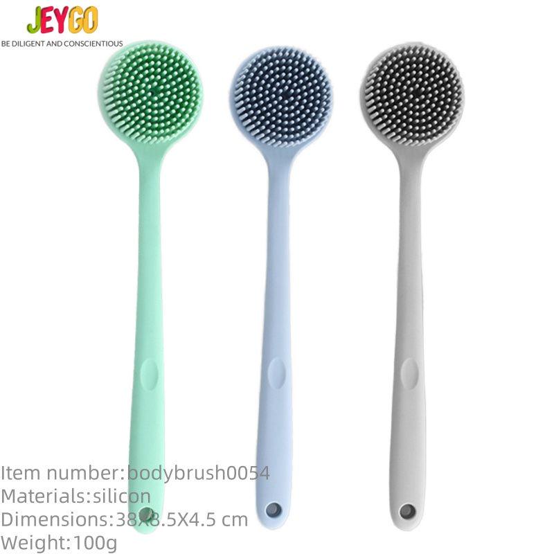 Bath Brush with Long Handle | Silicone Exfoliating Shower Brush