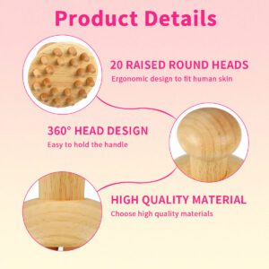 Wooden facial massage tool with rounded massage nodes, suitable for gua sha use and gentle skin stimulation.