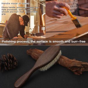 Soft bristle dog massage brush with wooden handle, suitable for cat and dog bath grooming and gentle coat care