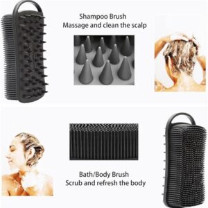 Soft bath brush made of silicone, designed as a massaging tool for dry skin and daily cleaning bath use.