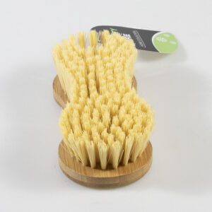 JEYGO bamboo brush with durable bristles, suitable for laundry, shoe care, and everyday cleaning tasks.