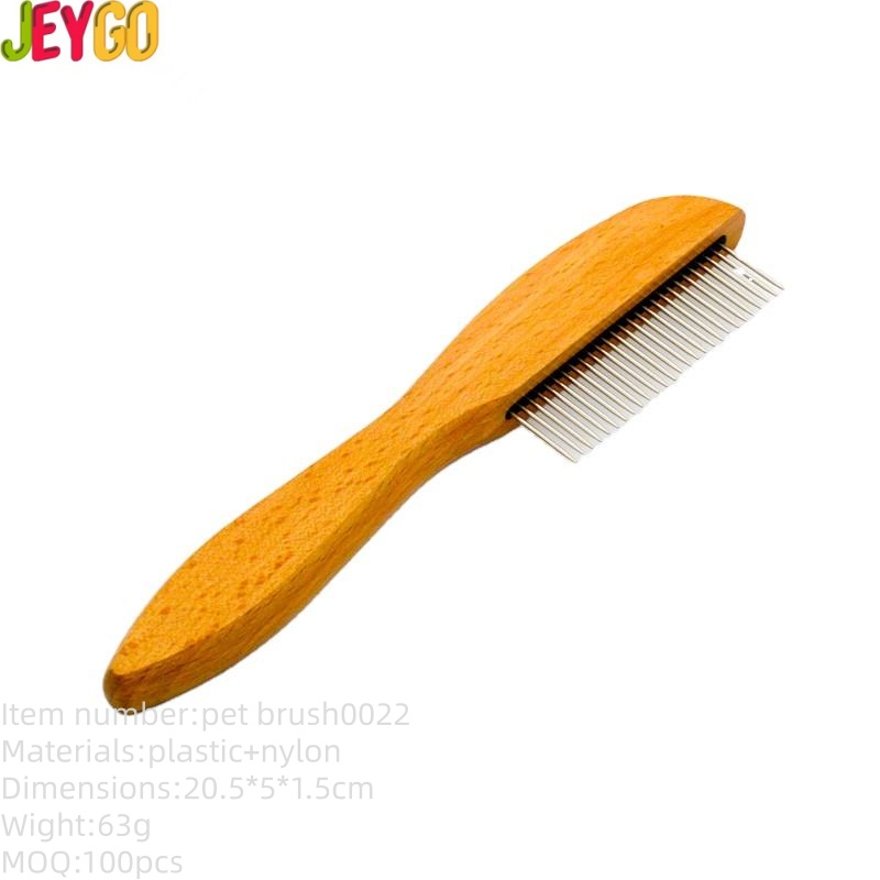 bamboo pet flea comb with fine needle pins for dog and cat lice removal