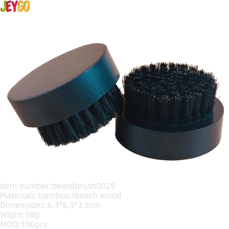 compact pocket beard brush with boar bristles for men grooming