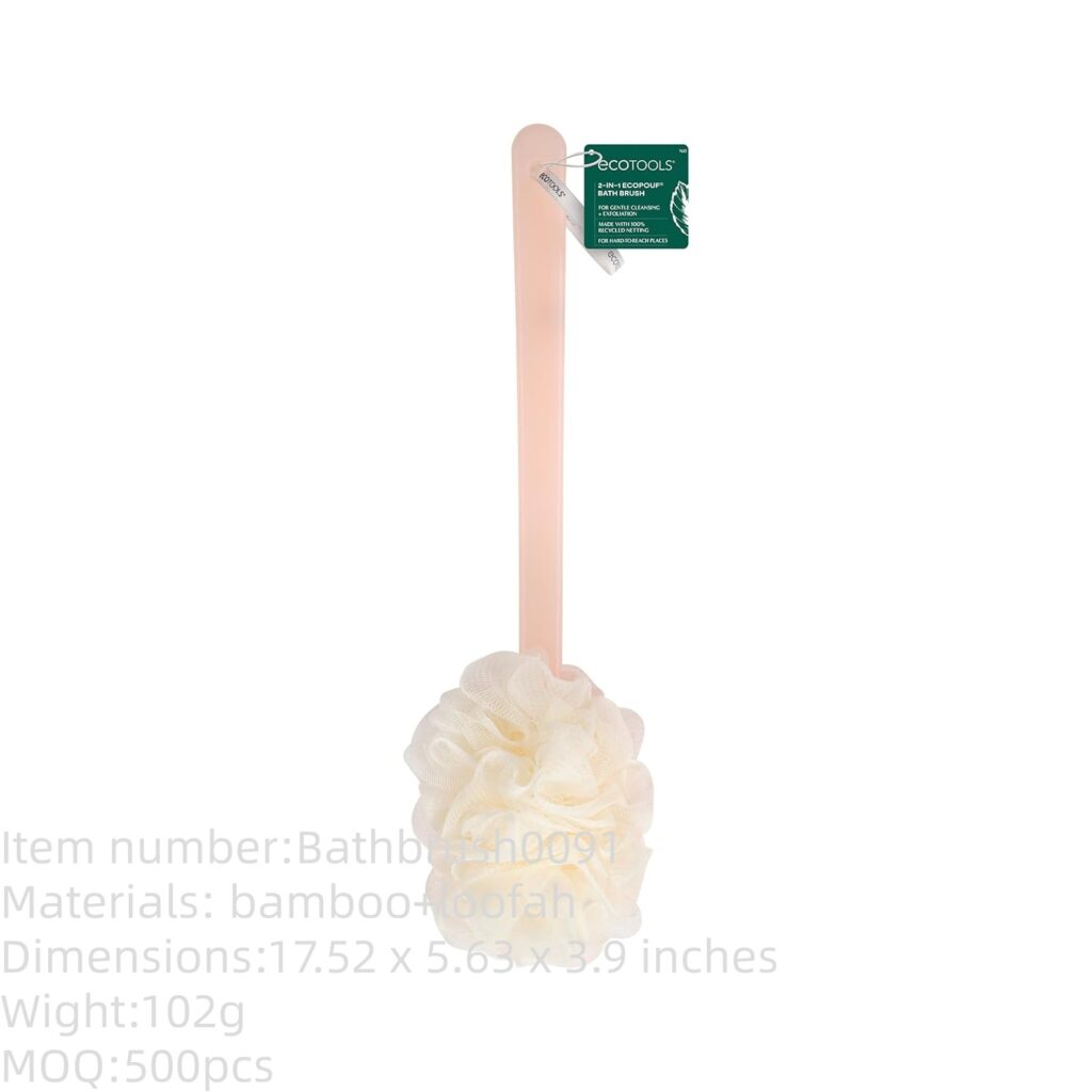 Soft mesh loofah body scrubber for back cleaning and gentle exfoliation in shower