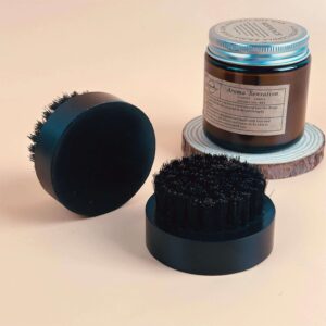 compact pocket beard brush with boar bristles for men grooming