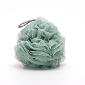 Colorful mesh bath sponge balls for shower use, body cleaning, and gentle exfoliation