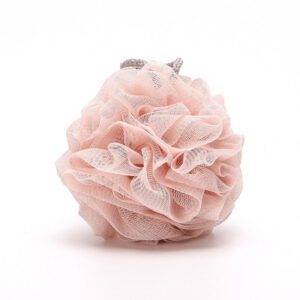 Colorful mesh bath sponge balls for shower use, body cleaning, and gentle exfoliation