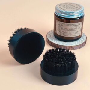 compact pocket beard brush with boar bristles for men grooming
