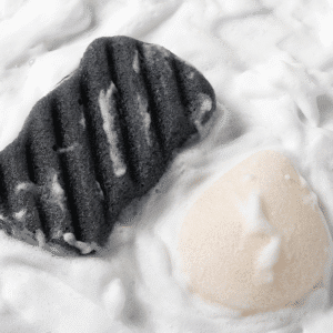Konjac body sponge in multiple colors for gentle exfoliation and daily body cleansing