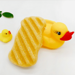 Konjac body sponge in multiple colors for gentle exfoliation and daily body cleansing