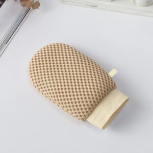 Turkish exfoliating bath gloves made of viscose material for body scrubbing and shower use