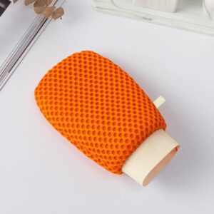 Turkish exfoliating bath gloves made of viscose material for body scrubbing and shower use