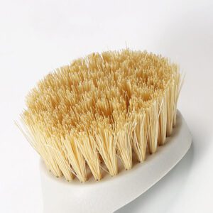Wooden handle kitchen brush with sisal bristles for cleaning dishes, pots, and surfaces