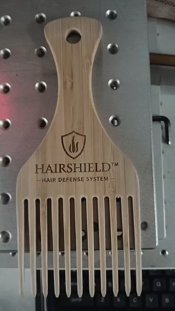 wooden tooth comb