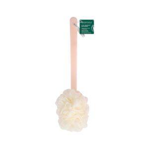 Soft mesh loofah body scrubber for back cleaning and gentle exfoliation in shower
