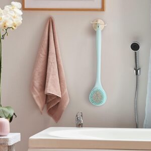 Long handle massage bath brush with bristles for body scrubbing and exfoliating skin during shower