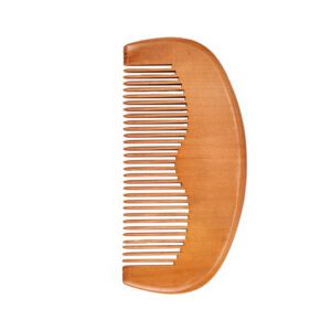 bamboo beard comb with wide teeth for hair grooming and beard styling