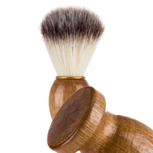 wood handle shaving brush with soft bristles for men beard grooming