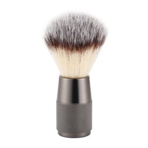 mens synthetic shaving brush with metal handle for barber shaving and grooming