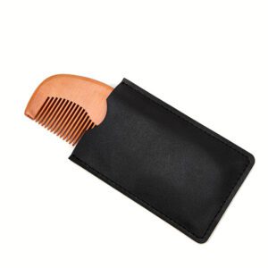 bamboo beard comb with wide teeth for hair grooming and beard styling