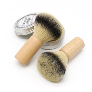 bamboo shaving brush with nylon bristles for men wet shaving and grooming