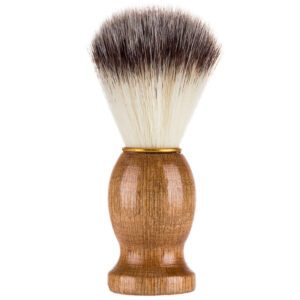 wood handle shaving brush with soft bristles for men beard grooming