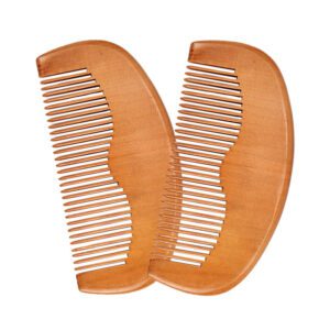 bamboo beard comb with wide teeth for hair grooming and beard styling