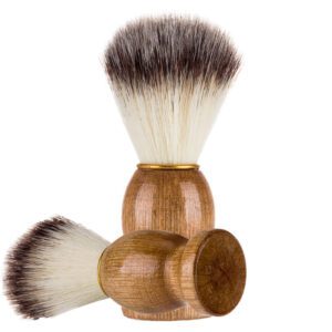 wood handle shaving brush with soft bristles for men beard grooming