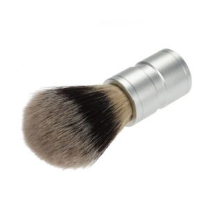 metal handle shaving brush with soft bristles for barber shaving and grooming