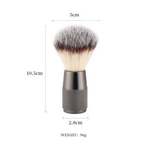 mens synthetic shaving brush with metal handle for barber shaving and grooming