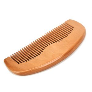 bamboo beard comb with wide teeth for hair grooming and beard styling