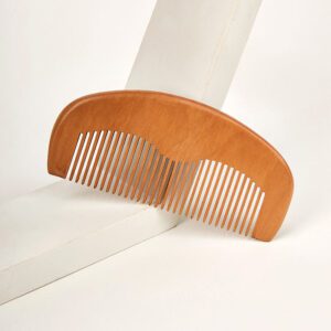 bamboo beard comb with wide teeth for hair grooming and beard styling