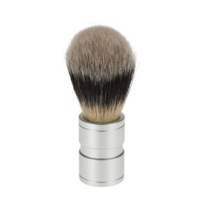 metal handle shaving brush with soft bristles for barber shaving and grooming