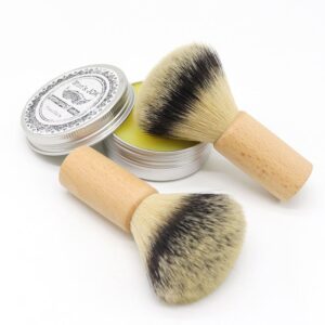 bamboo shaving brush with nylon bristles for men wet shaving and grooming