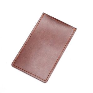 small wooden beard comb with leather case for men grooming and mustache styling