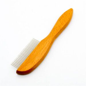 bamboo pet flea comb with fine needle pins for dog and cat lice removal