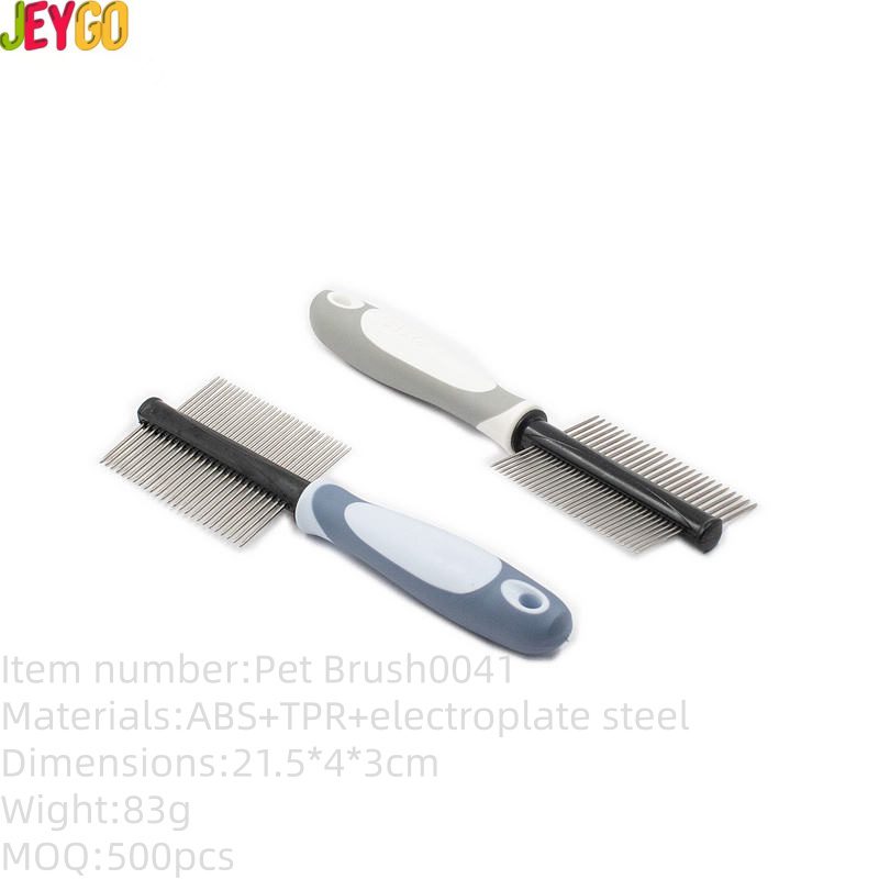 double-sided stainless steel pet grooming comb for dogs and cats