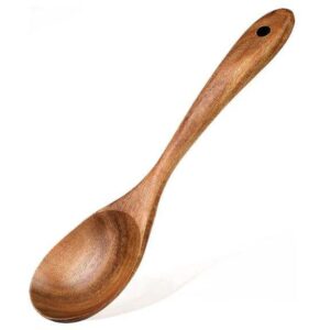 acacia wood salad servers set with wooden serving fork and spoon for kitchen use